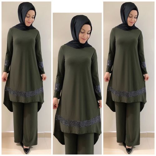 9060 K75 CANDY PANTOLON TUNİK TAKIM HAKİ · 2