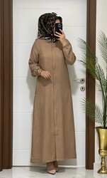 3011 k 90  camel ferace kap  yeni sezon büyük beden  - 2
