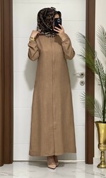 3011 k 90  camel ferace kap  yeni sezon büyük beden  - 3