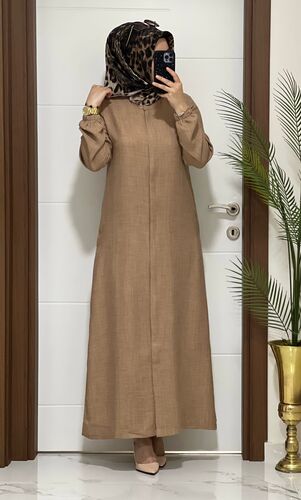 3011 k 90  camel ferace kap  yeni sezon büyük beden  - 3